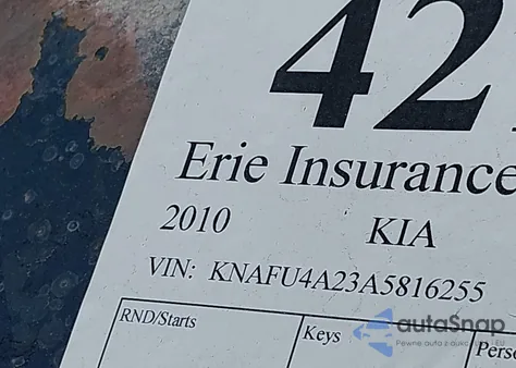 2010 Kia Forte Ex из США, поврежденный, VIN KNAFU4A23A5816255